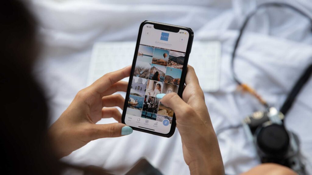 publication instagram sur téléphone