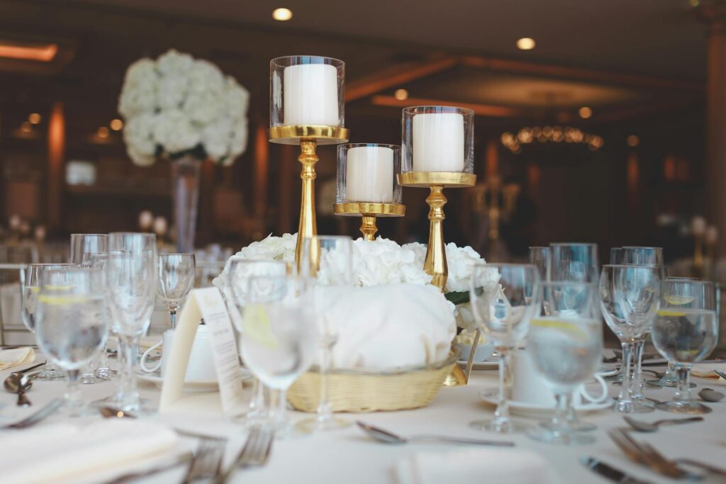 art de la table pour un mariage